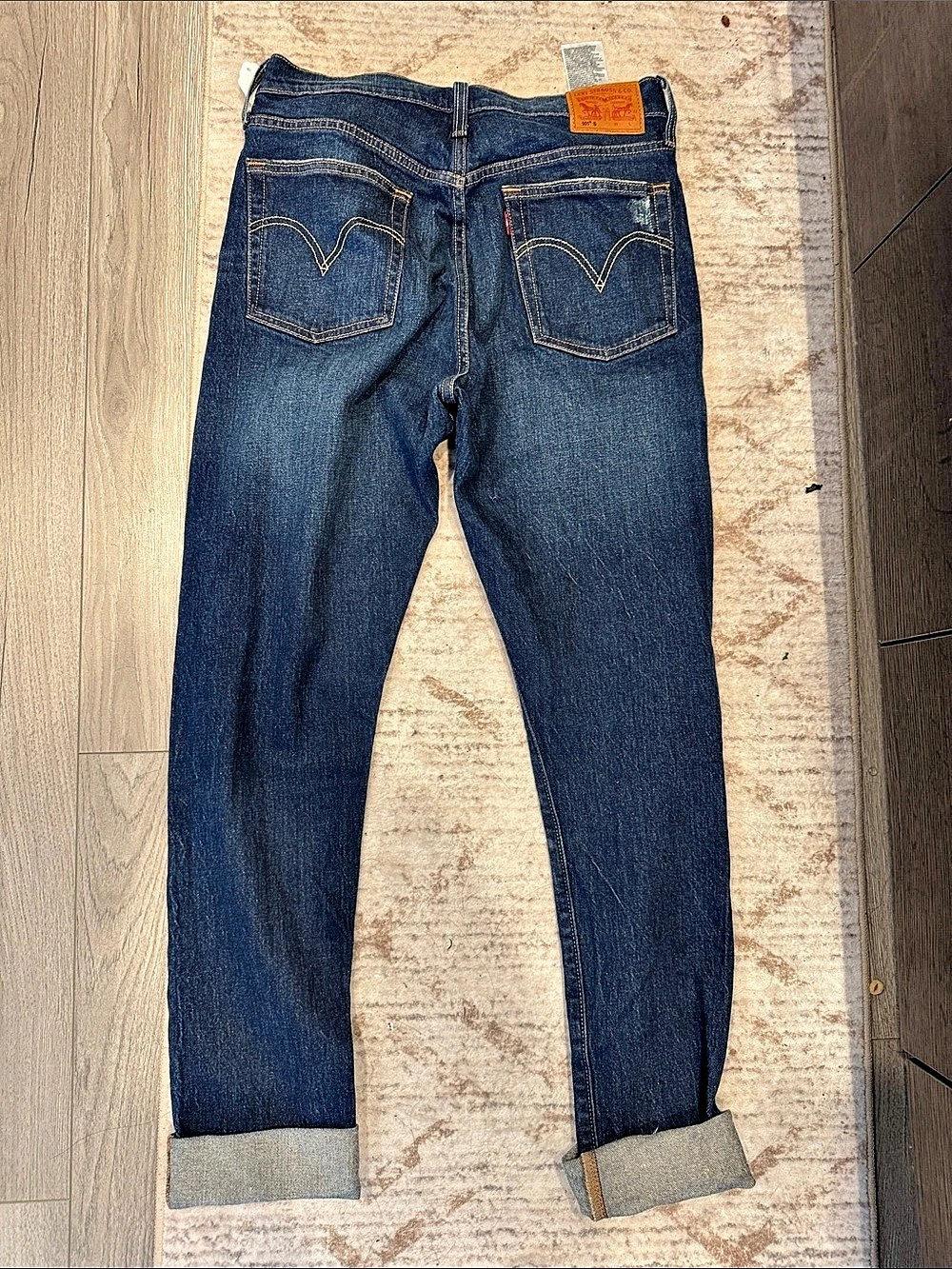 Levi'Small 501 Blue Straight Leg Jeans Waist Small